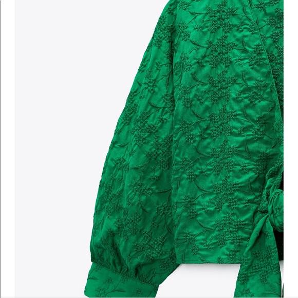 Zara knotted embroidered top - Picture 10 of 11